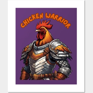 chicken warrior Posters and Art